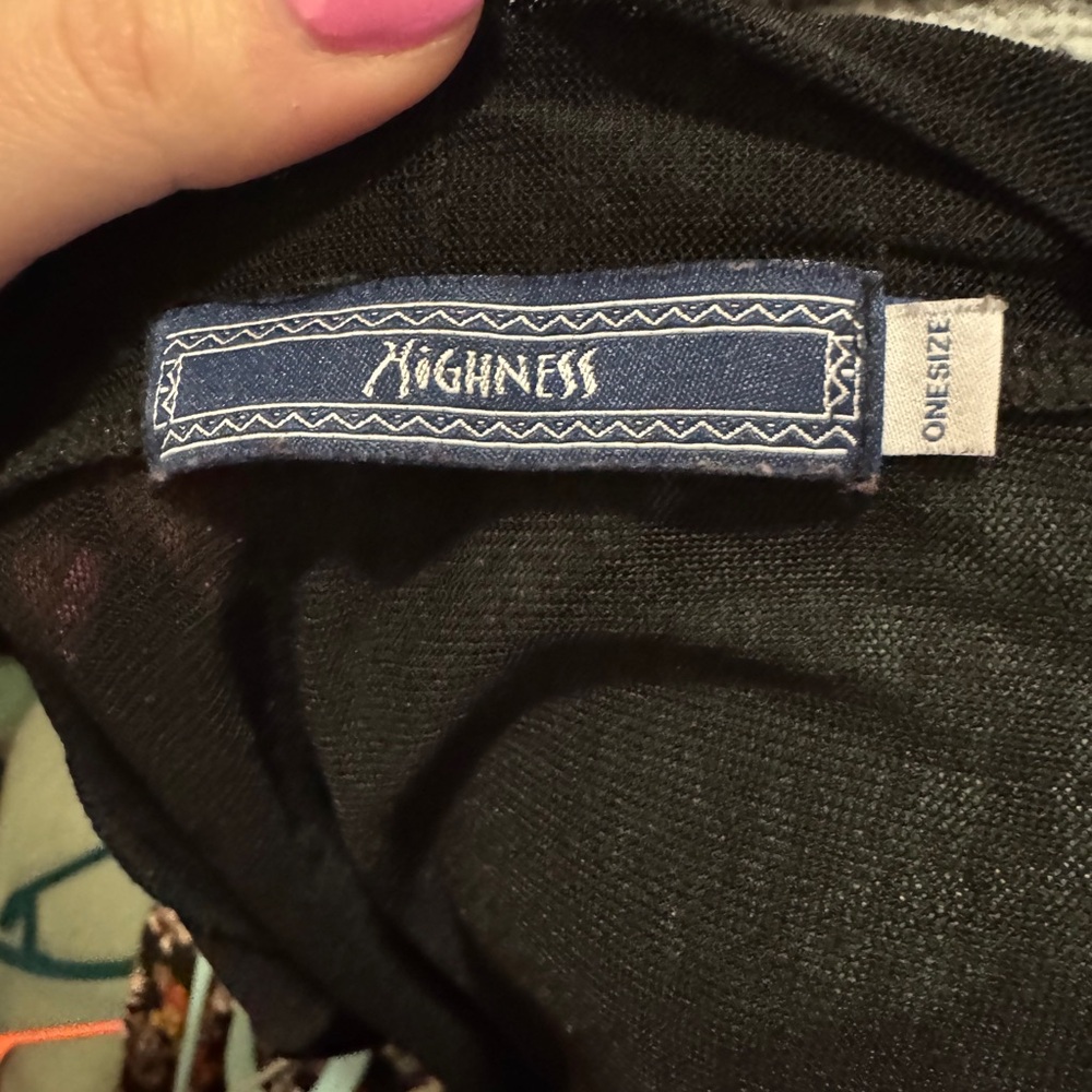 Black Sheer Kimono Duster Floral Embroidery - Picture 6 of 6